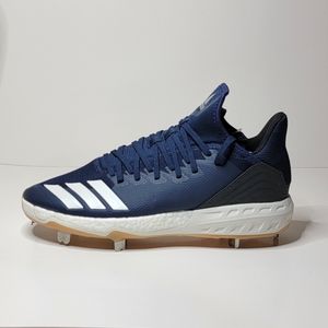Adidas | Boost Icon 4 Baseball Metal Cleats Navy Blue & white SIZE 10 MEN